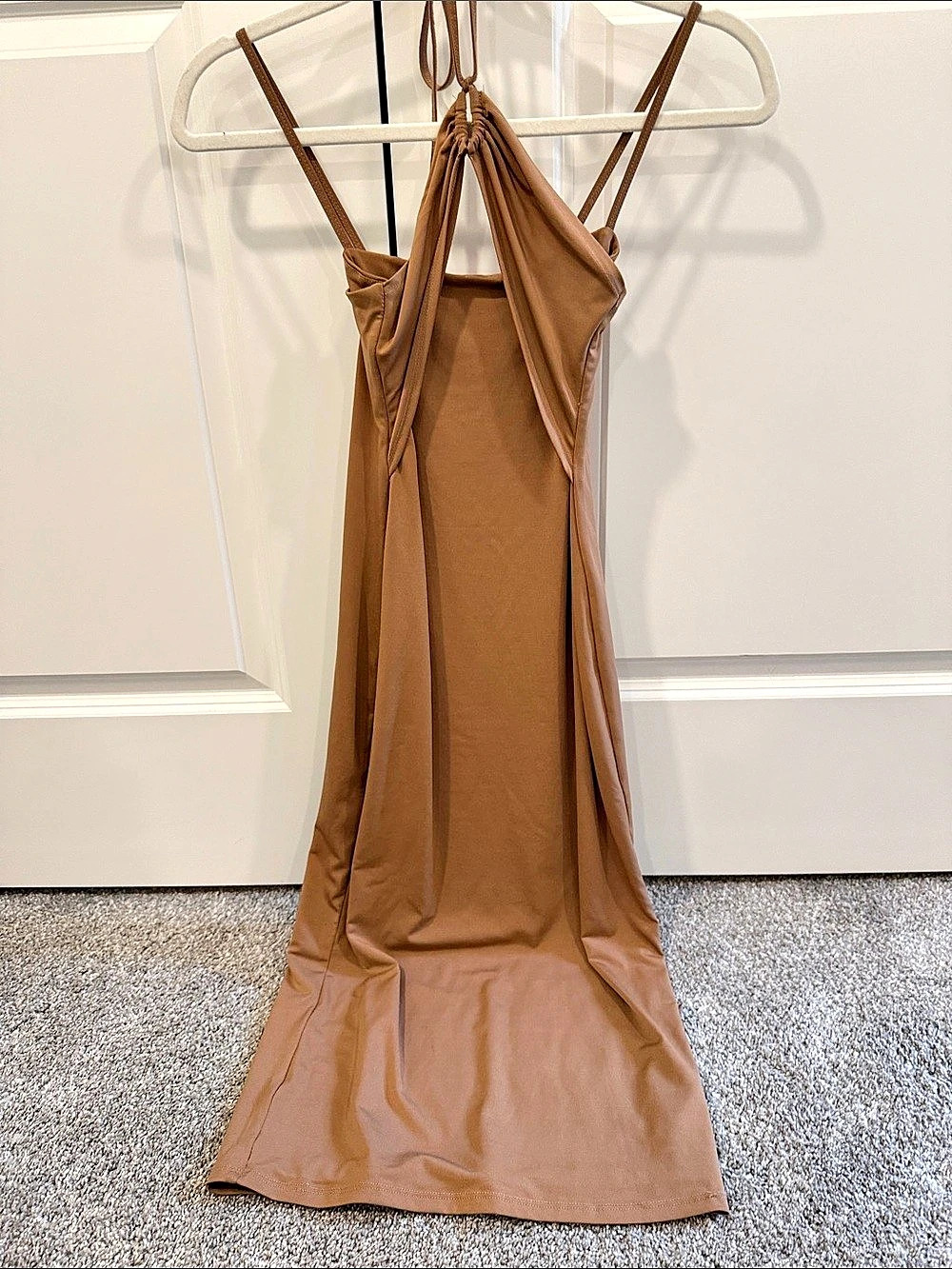 Abercrombie & Fitch Strappy Maxi Dress in Brown Size XS Like New